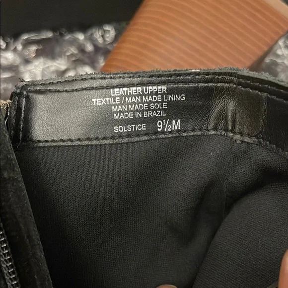 Black Suede Ankle Boots with Chunky Wooden Heel - Picture 6 of 6